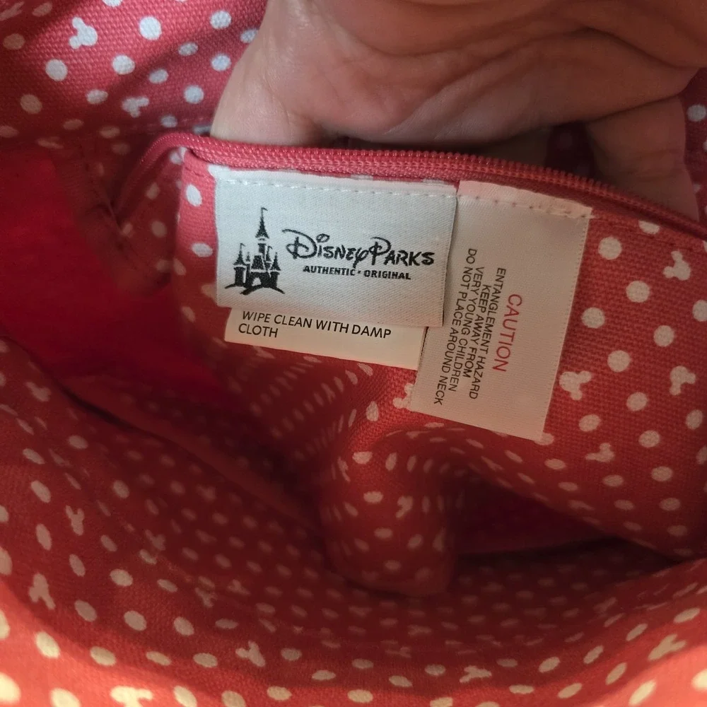 Disney Parks Crossbody Handbag Green & Red Vinyl - Picture 10 of 10